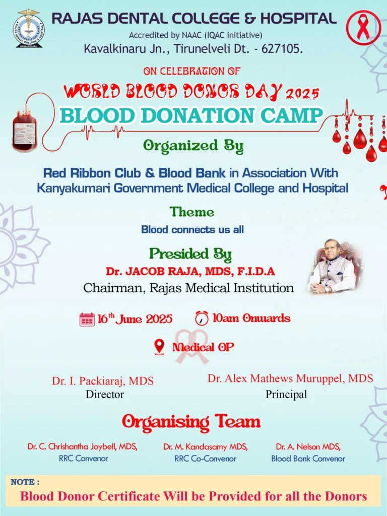 World Blood Donor Day - CAMP - Kanyakumari Government Medical College and Hospital